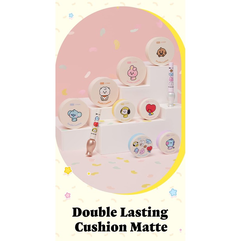 ETUDE [エチュード公式] BT21 ダブルラスティング クッションマット ニュートラルバニラ 1個 / クッションファンデーション/ファンデーション/マット仕上げ