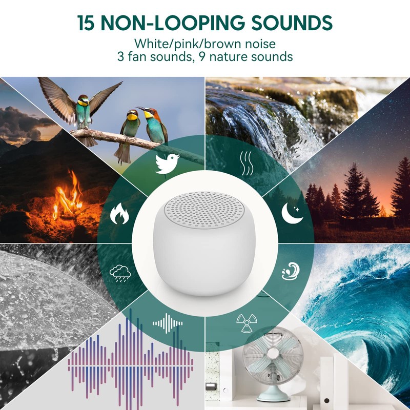 BABELIO Babelio Portable White Noise Machine + Travel Case in