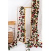 Miracliy 5 Pack 47 FT Fake Rose Vine Flowers Plants