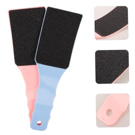 minkissy 2pcs Foot File Heel Files Area Rugs Double Pad Toe Feet Shoe Heel Scrubber Solid Foot Scrubber Calloused Foot Remover Outdoor Rugs Foot Cream Earth Multiple Heel Scraper Screws