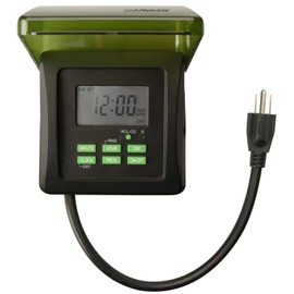 Woods 50015WD Outdoor Heavy Duty Digital Plug-in Timer, 2 Grounded Outlets, Perfect for Automating Holiday/Christmas Lights, Multicolor, 7 Day with 3/4 Horse Power
