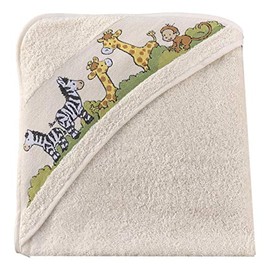 Bath Towel Hooded Towel for Children and Babies 100 x 100 cm Cotton Beige