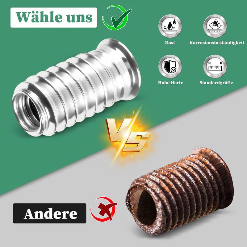 166 Pieces M6 M8 Threaded Insert for Wood Furniture Hex