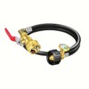 Propane Refill Adapter Hose with Gauge & Control Valve! Extend,