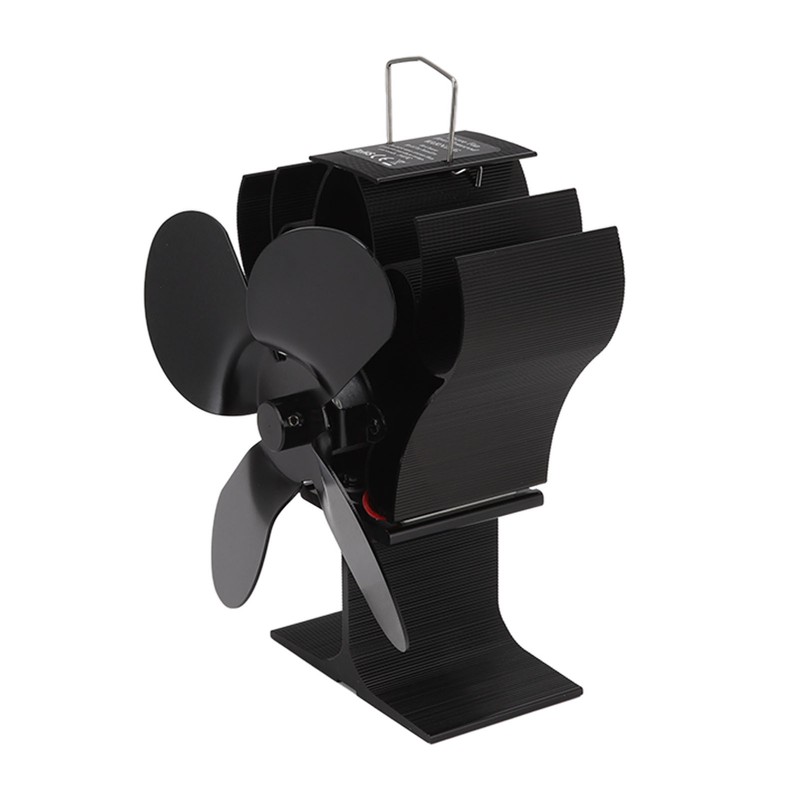 Heat Powered Stove Fan Self Starting Heat Resistant Aluminum Alloy