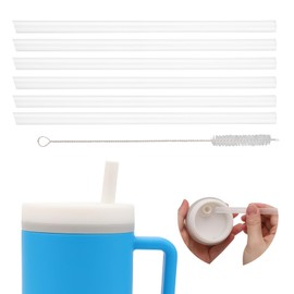 BOXOB Replacement Straws for Infantino My First Tumbler 9 Fl.Oz, Transparent Straw Replacement Easy to Clean with Cleaning Brush Compatible with Infantino My First Tumbler 9 Fl.Oz
