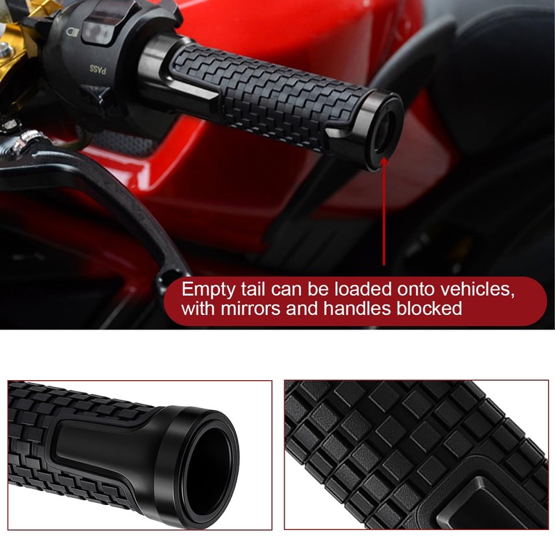 XINLIYA 7/8" 22mm 24mm Motorcycle Handlebar Grips, 2PCS Soft Rubber