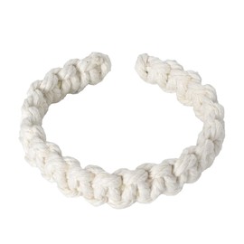 Vesaneae 4 PCS Braided Curtain Tiebacks, Hand Woven Boho Curtains Ties, Handmade Drapes Tieback Holdbacks for Home Office Decor for Indoor Outdoor Drapes (White)