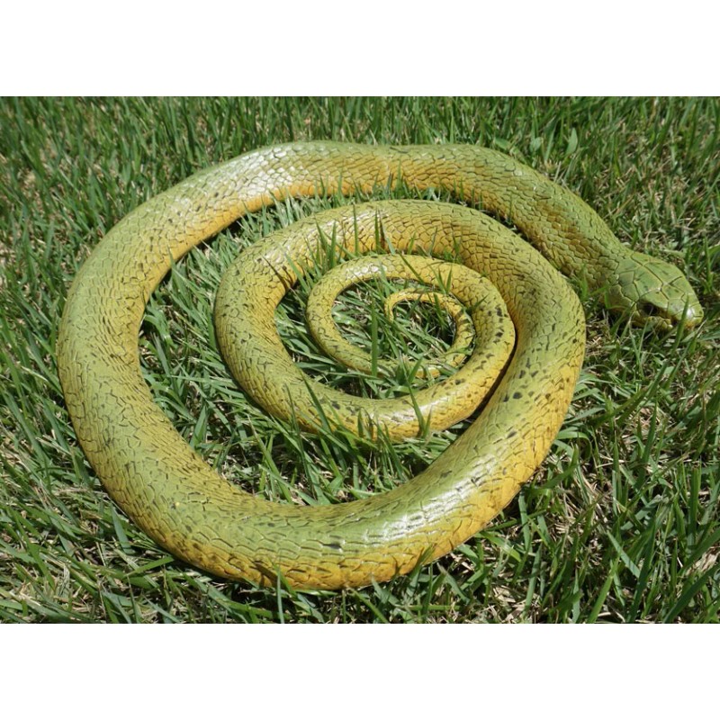 Large Realistic Green Snake Replica - Rubber