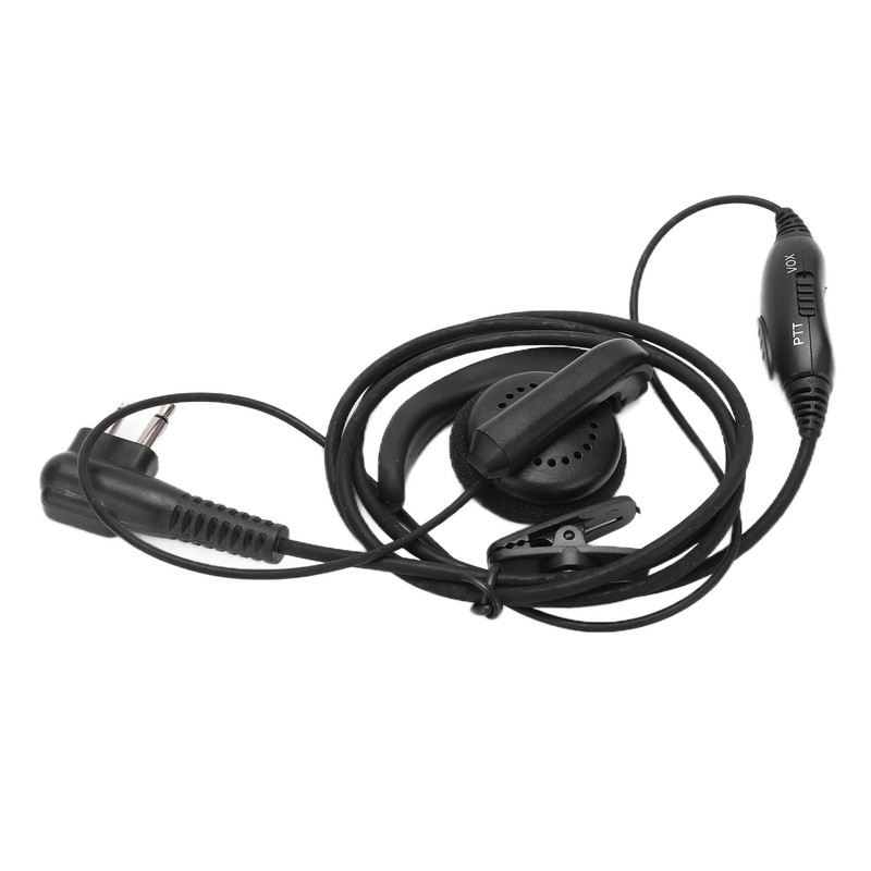 Walkie Talkie Headset Intercom 2 Way Radio Black Earphones Universal