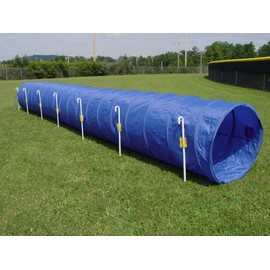 18' Dog Agility Tunnel with Stakes, Multiple Colors Available (Royal)