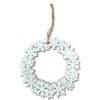 Wooden LED Wreath Diameter 22 cm with Snowflakes and Stars