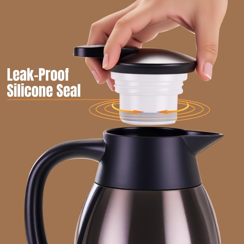PARACITY 68oz Thermal Coffee Carafe Stainless Steel, Coffee Carafes for
