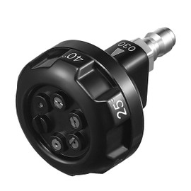 FIXFANS Pressure Washer Nozzle, 6 in 1 Quick Change Over Spray Nozzle, Adjustable High Power Washer Nozzle Tips with 1/4" Quick Connect, 4000 PSI