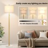 【Upgraded】Dimmable Gold Floor Lamps for Living Room, 11W LED Bulb