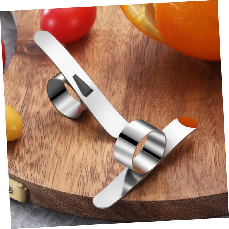 iplusmile 1Set Ergonomic Stainless Steel Orange Peeler Rustproof Citrus Peelers