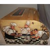 Fat Chef Bread Box Bamboo Waiter Kitchen Roll Top Bistro