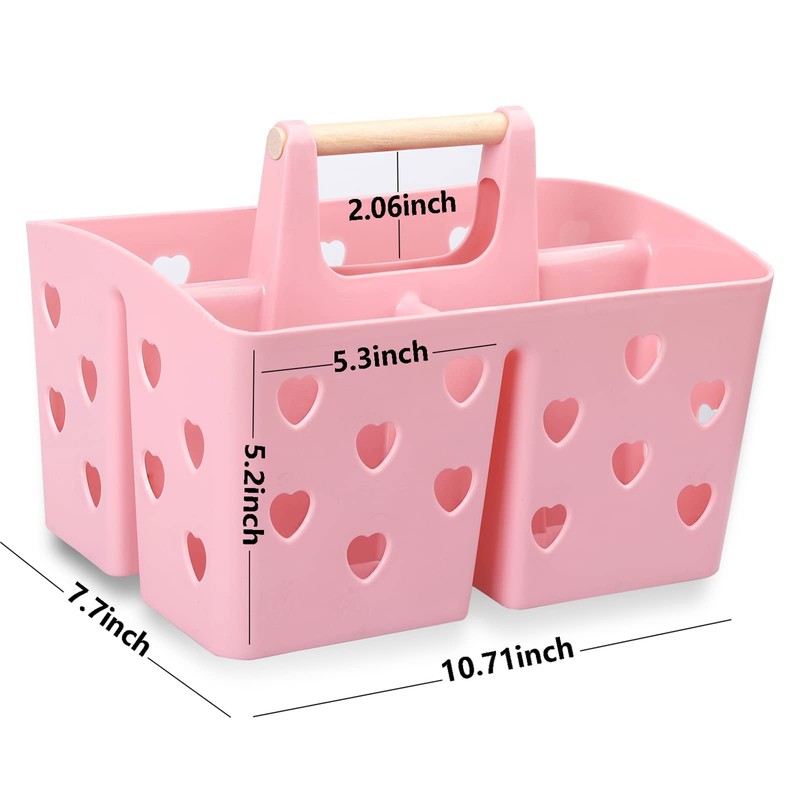 Anyoifax Portable Shower Caddy Plastic Shower Basket Organizer Divided Bathroom