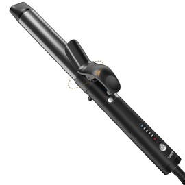 Rotating Curling Iron, 1 1/4 inch Automatic Curling Iron for Beach Waves, Curling Iron Instant Heat with Negative Ions, Professional Rotating Hair Curler for Long Hair, Black
