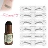 Eyebrow Stamp Waterproof Grey/Black with 6 Eyebrow Stencils, Reusable Makeup