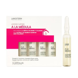 Lanosterin 4 Ampolletas Loción a la Médula con Colágeno – Tratamiento Capilar Profesional Fortalecedor e Hidratante Anticaída para Cabello Débil, Maltratado o Seco – 4 Piezas de 13 ml