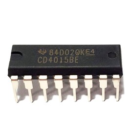 Juried Engineering CD4015BE CD4015 CD4015 CMOS Dual 4-Stage Static Shift Register Breadboard-Friendly IC DIP-16 (Pack of 20)