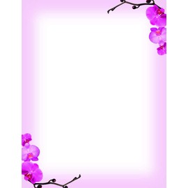 Great Papers! Pink Orchids Letterhead, 8.5 x 11 Inches, 80 Count (2013191)
