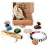 Satnam Kit Cuarzos 7 Chakras, Barra Selenita, Pulsera Y Palo