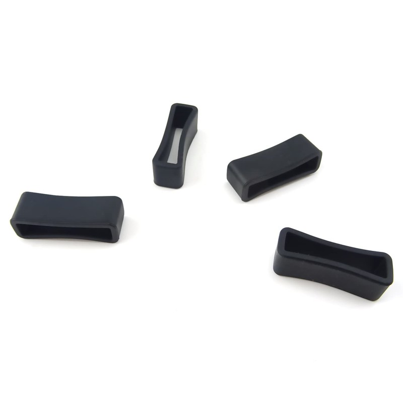Honbay 4PCS 24mm Rubber Replacement Watch Band Loops Silicone Watch