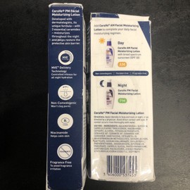 Cerave 2 Pack CeraVe Facial Moisturizing Lotion PM Ultra Lightweight 3 oz Box Damaged