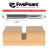 FivePears Straight Router Bits 1/2 Inch Shank Double Flute, 1/2