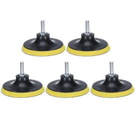 sourcing map 4 Inch Hook and Loop Sanding Disc Pads M14 Shank PP Drill Sanding Attachment, Sand Paper for Power Tools - Yellow + Black 5 Set 10pcs