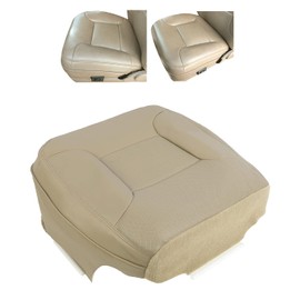 ECOTRIC Synthetic Leather Seat Cover Compatible with 1992-1996 Ford Bronco - Med Mocha Tan (Driver Bottom Cover)