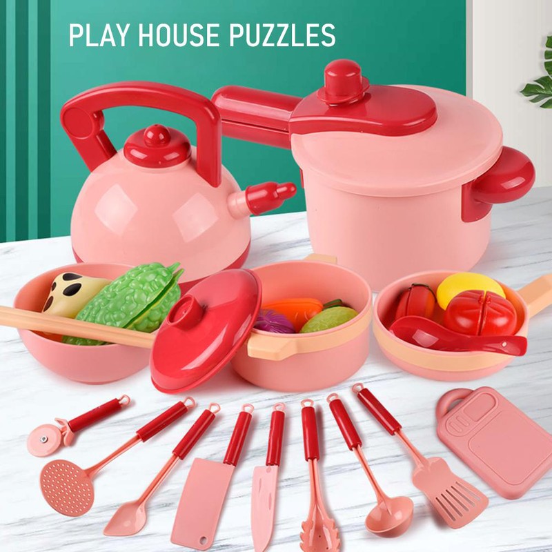 Kitchen Pretend Toys Set for Kids Pots and Pans Educational