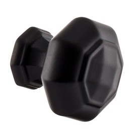 Atlas Homewares 418 Elizabeth 1-3/4 Inch Diameter Geometric Cabinet Knob, Matte Black