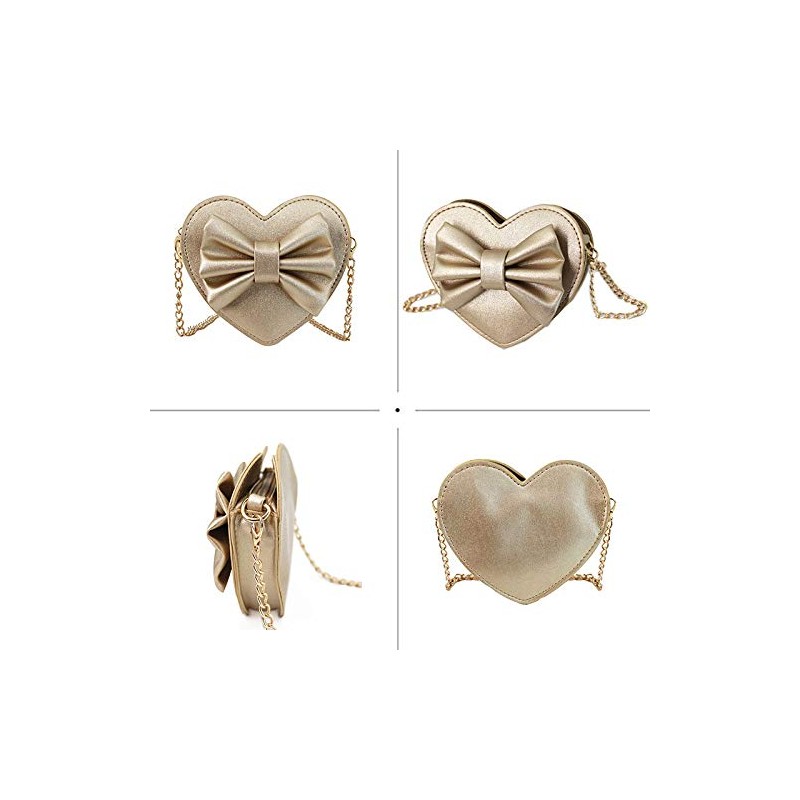 Goclothod Girls Bowknot Mini Coin Purse Heart Shape Cross Body