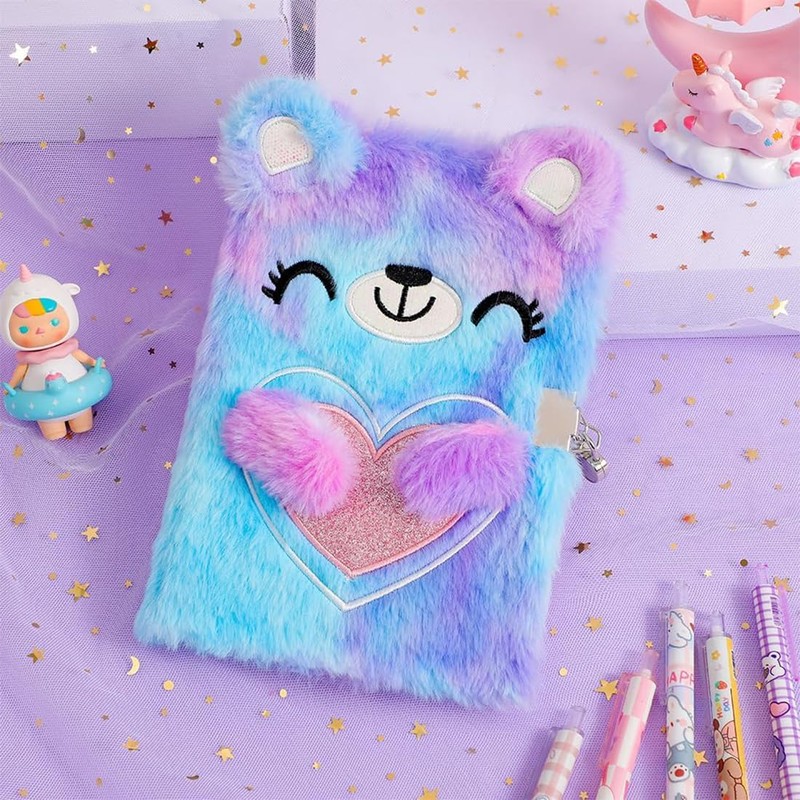 Bangbobi Plush Diary Girls with Lock - A5, 80 Pages,