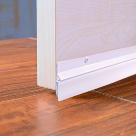 RenoEZ® Door Sweep 36in UL Certified, Heavy Duty Aluminum, Commercial and Residential, Door Bottom Protection Against Draft, Odour, Noise, Insects. White Color