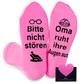 Funny Socks Gifts for Grandma, Socks Women Mother's Day Gift for Grandma, Mother's Day Gift, Christmas, Birthday Gift, Humorous Gift Ideas for Women with Sayings Please Do Not Disturb, pink, 34