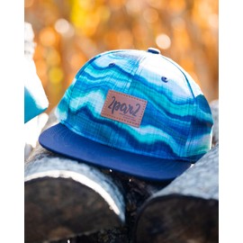 Deux par Deux Printed Cap Blue Wave and Black Baby Boy Infant - 6/24 Months