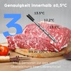 BFOUR 2025 Fleischthermometer kabellos,Smart Bluetooth Grillthermometer,Doppelalarm,App-Überwachung,IP67 wasserdicht,Backofenthermometer für BBQ, Grill,