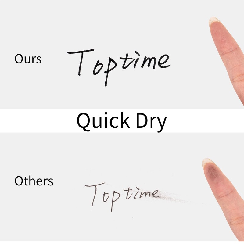 Toptime Fineliner Pens, 6 Pack Micro Pen Black Fine Tips
