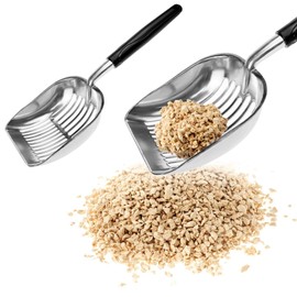 Cat Litter Scoop Metal Cat Litter Scoop with Long Handle, Cat Scoop for Cat Litter Tray Deep Cat Scoop Cat Litter Scoop Large