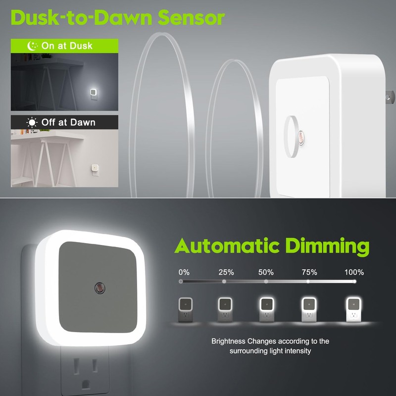 Sujeet Night Light, Night Lights Plug into Wall [4 Pack],