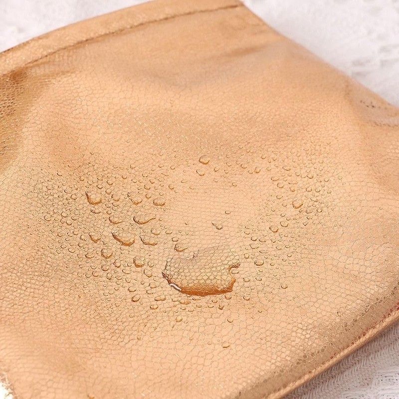 Shiny Pink Makeup Bags for Women Zipper Toiletries Bag Protable