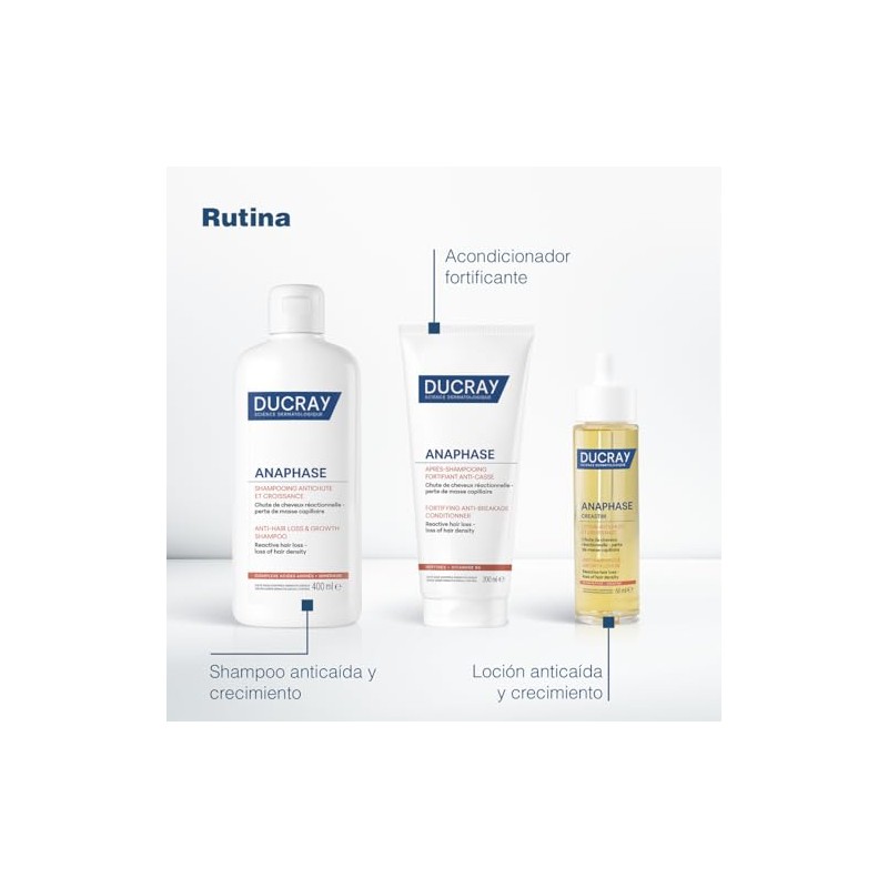 DUCRAY Anaphase Shampoo Anticaída y Crecimiento Para Caída Ocasional, 200ml