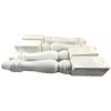 Unbranded Wood Turned Table/Bench Legs, Lot of 4, 15.25", White