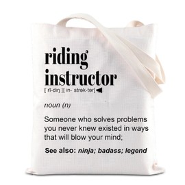 FOTAP Horse Trainer Gift Riding Instructor Tote Bag Riding Instructor Appreciation Gift Horse Lover Gift Equestrian Gift (Riding Instructor)
