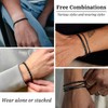 Senteria 3 Pcs Stainless Steel Bracelet for Men Women Sturdy