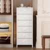 Furnulem White Tall Dresser for Bedroom,Vertical Storage Tower Unit and
